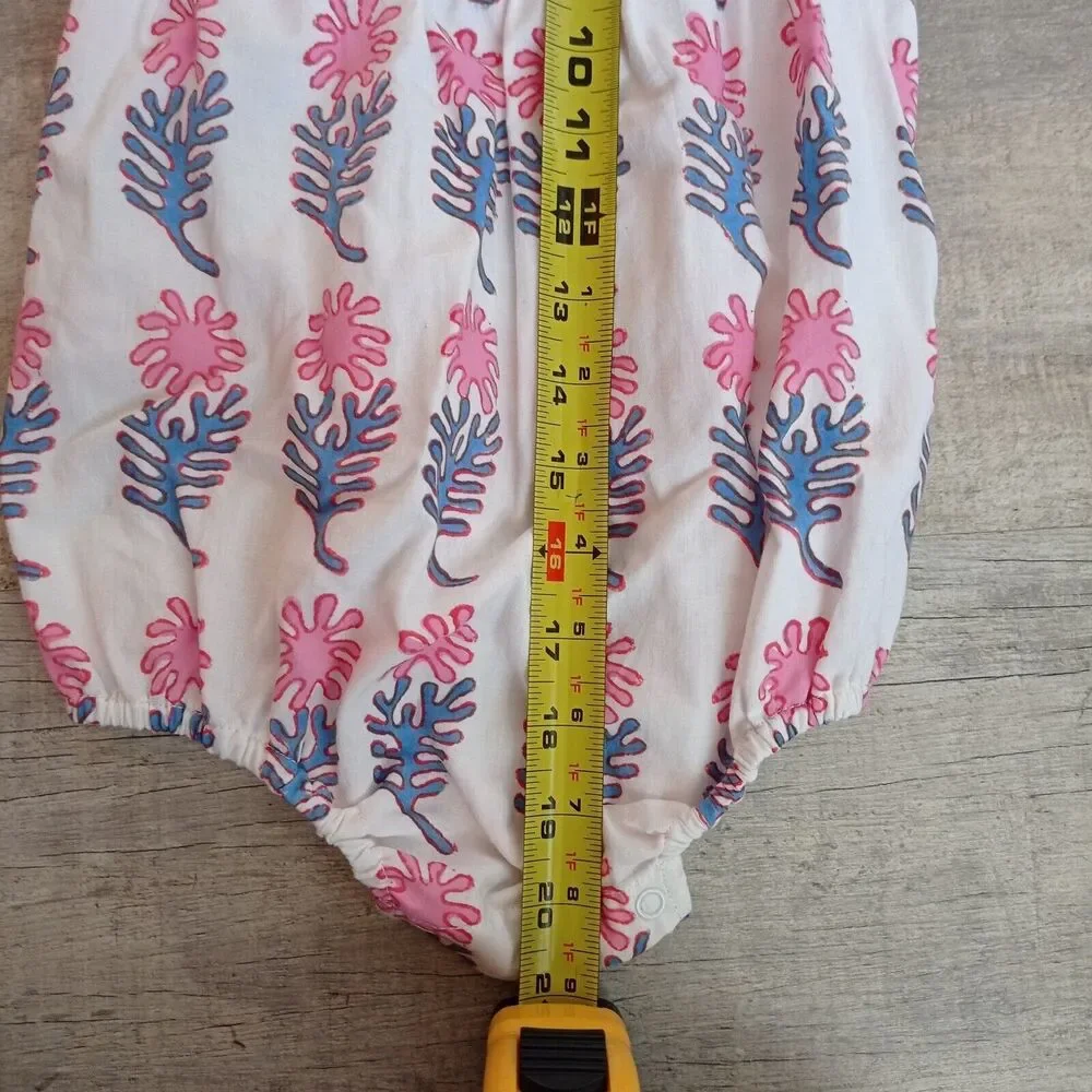 New OLIPHANT Little Girls' Baby Ruffle Bubble Romper Baby Size 6-12 M White - Picture 7 of 8